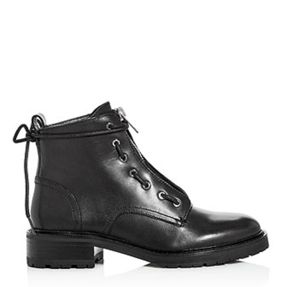 rag & bone Cannon Zip-Up Leather Combat Boots - Picture 3 of 8